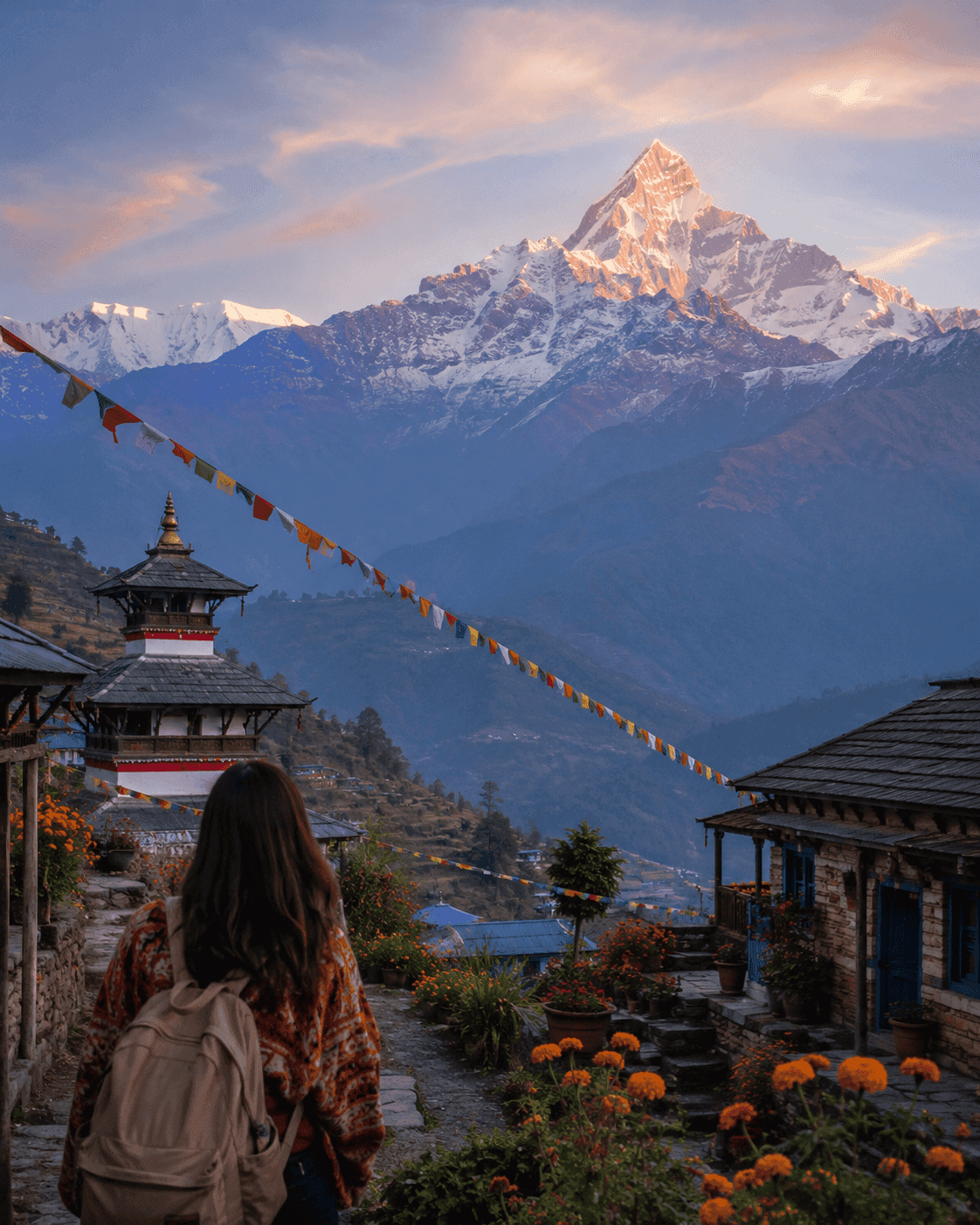 Nepal girls trip in Puja